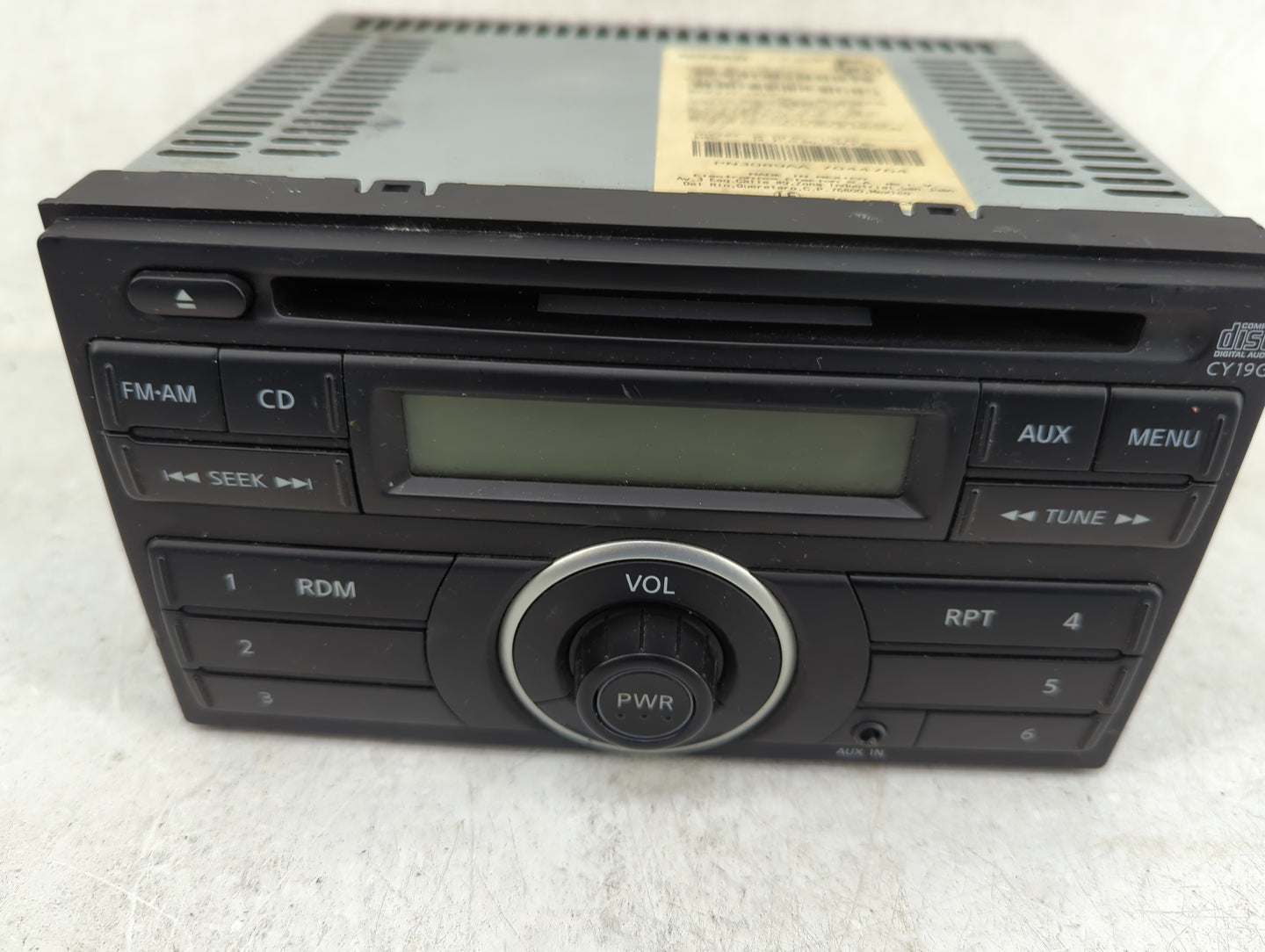 2012-2014 Nissan Versa Radio AM FM Cd Player Receiver Replacement P/N:281851HK0A CY19G Fits Fits 2012 2013 2014 OEM Used Aut