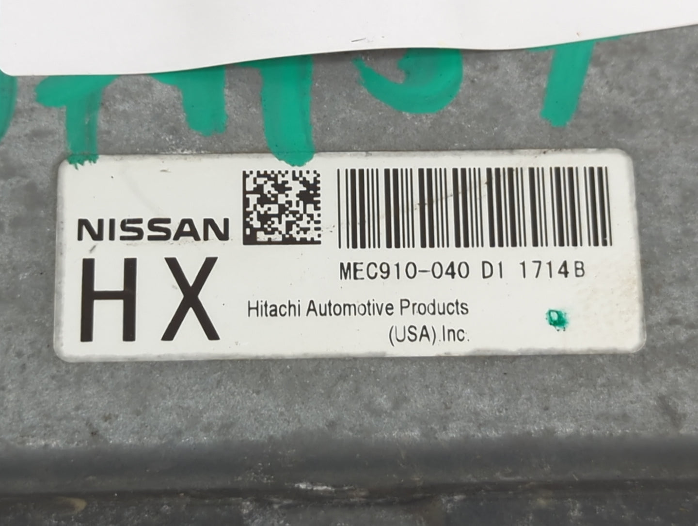 2012 Nissan Versa PCM Engine Control Computer ECU ECM PCU OEM P/N:MEC910-040 Fits OEM Used Auto Parts - Oemusedautoparts1.co