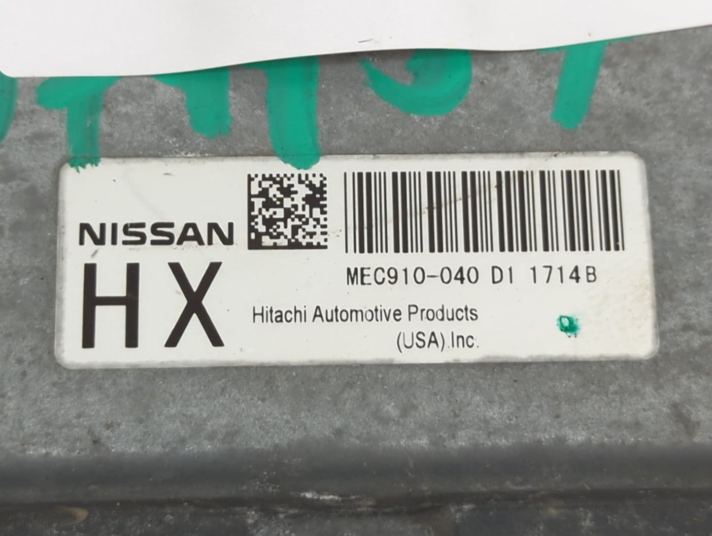 2012 Nissan Versa PCM Engine Control Computer ECU ECM PCU OEM P/N:MEC910-040 Fits OEM Used Auto Parts - Oemusedautoparts1.co