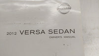 2012 Nissan Versa Owners Manual Book Guide OEM Used Auto Parts - Oemusedautoparts1.com