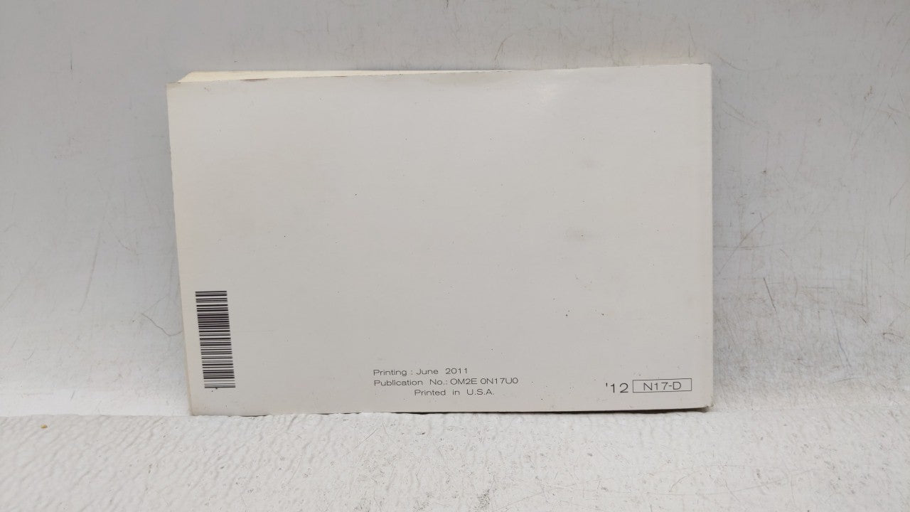 2012 Nissan Versa Owners Manual Book Guide OEM Used Auto Parts - Oemusedautoparts1.com