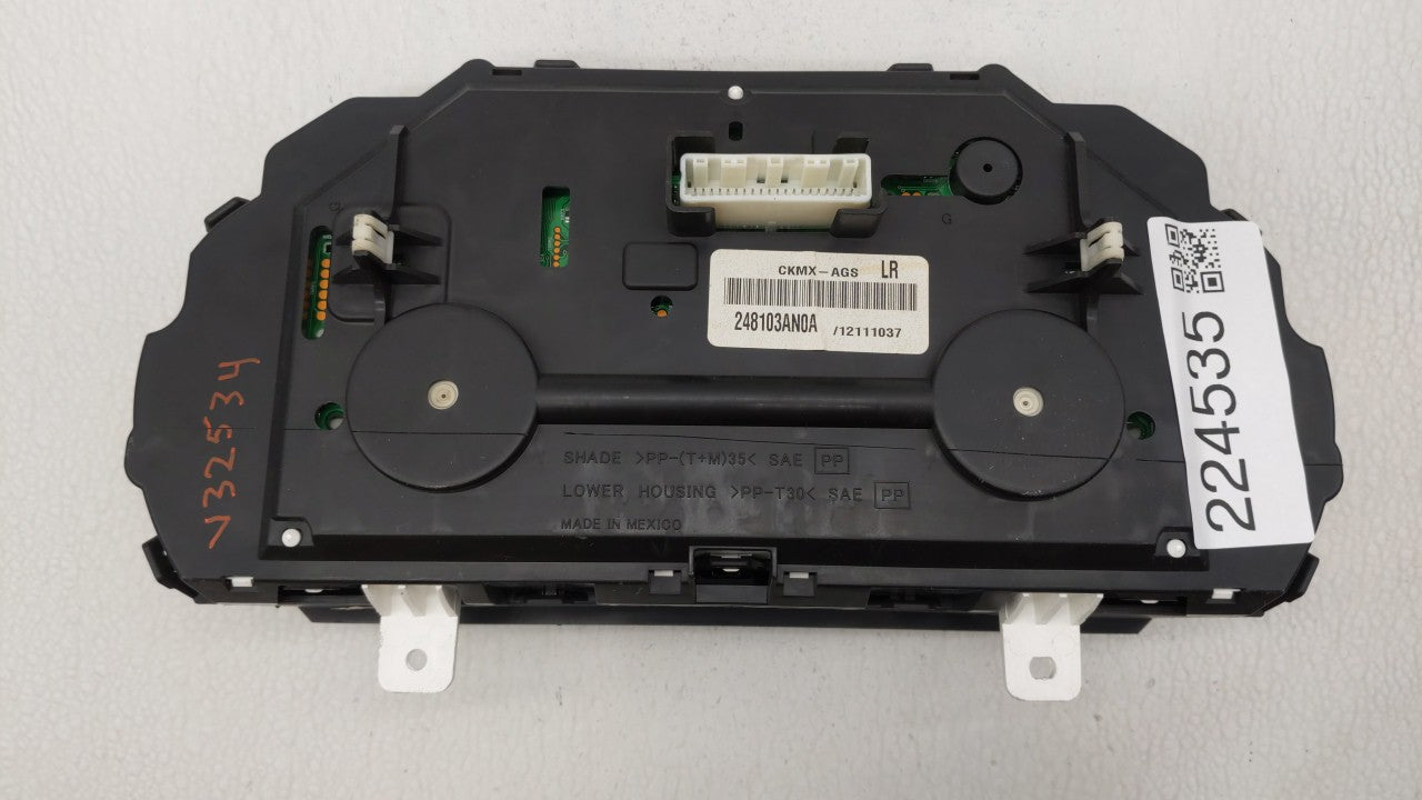2012 Nissan Versa Instrument Cluster Speedometer Gauges P/N:248103AN0A Fits OEM Used Auto Parts - Oemusedautoparts1.com