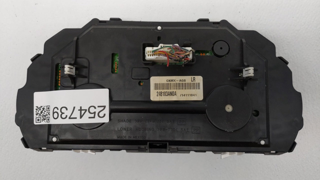 2012 Nissan Versa Instrument Cluster Speedometer Gauges P/N:248103AN0A Fits OEM Used Auto Parts - Oemusedautoparts1.com