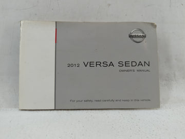 2012 Nissan Versa Owners Manual Book Guide P/N:OM2E 0N17U1 OEM Used Auto Parts - Oemusedautoparts1.com