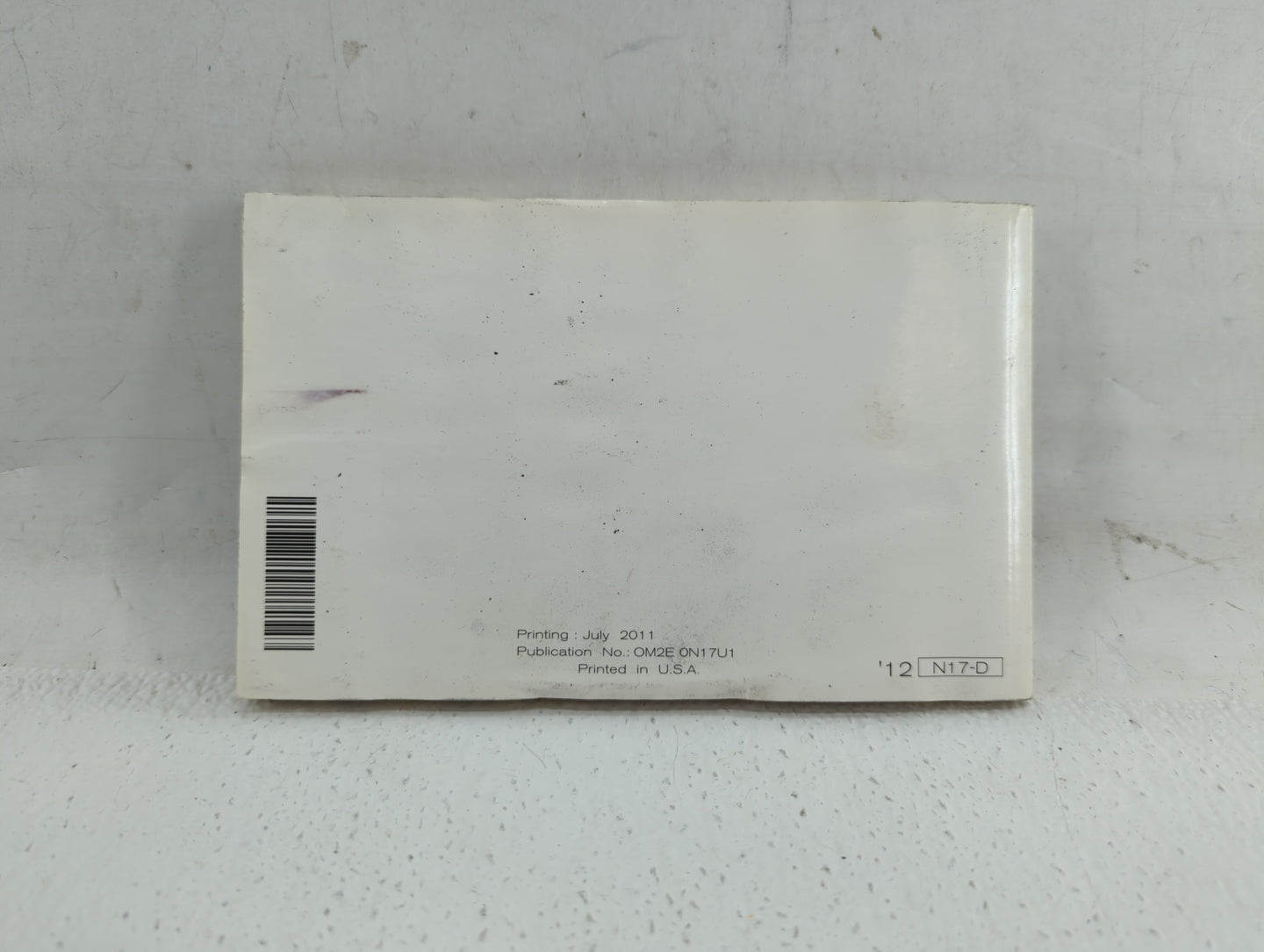 2012 Nissan Versa Owners Manual Book Guide P/N:OM2E 0N17U1 OEM Used Auto Parts - Oemusedautoparts1.com