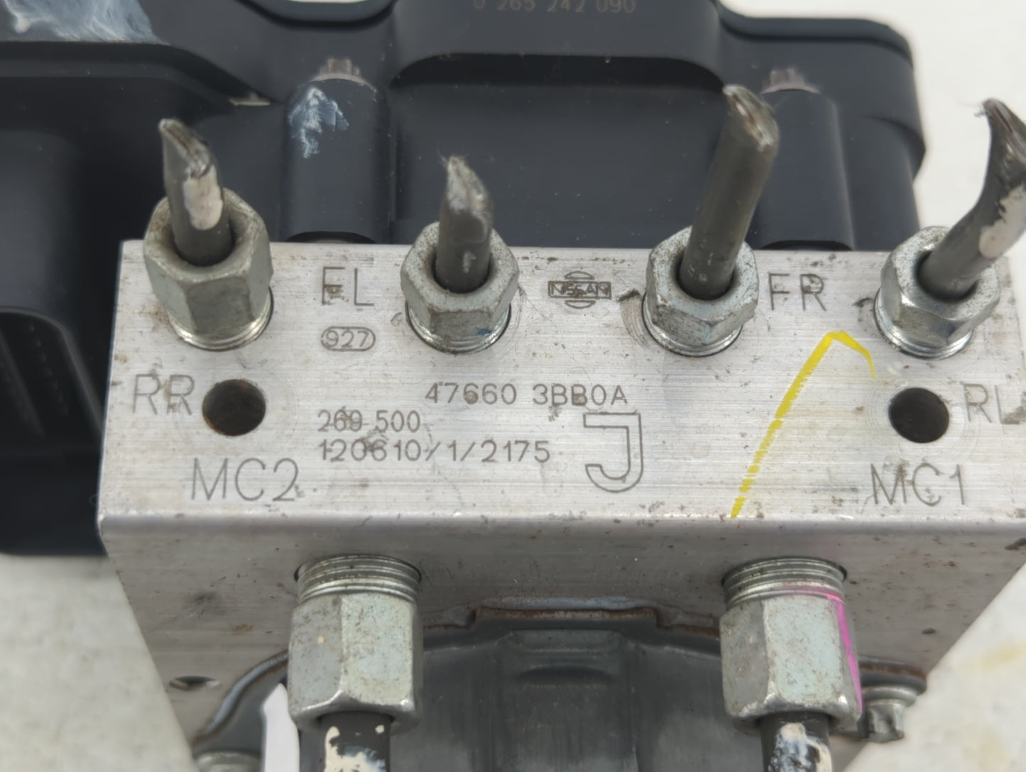 2012 Nissan Versa ABS Pump Control Module Replacement P/N:47660 3BB0A Fits OEM Used Auto Parts - Oemusedautoparts1.com