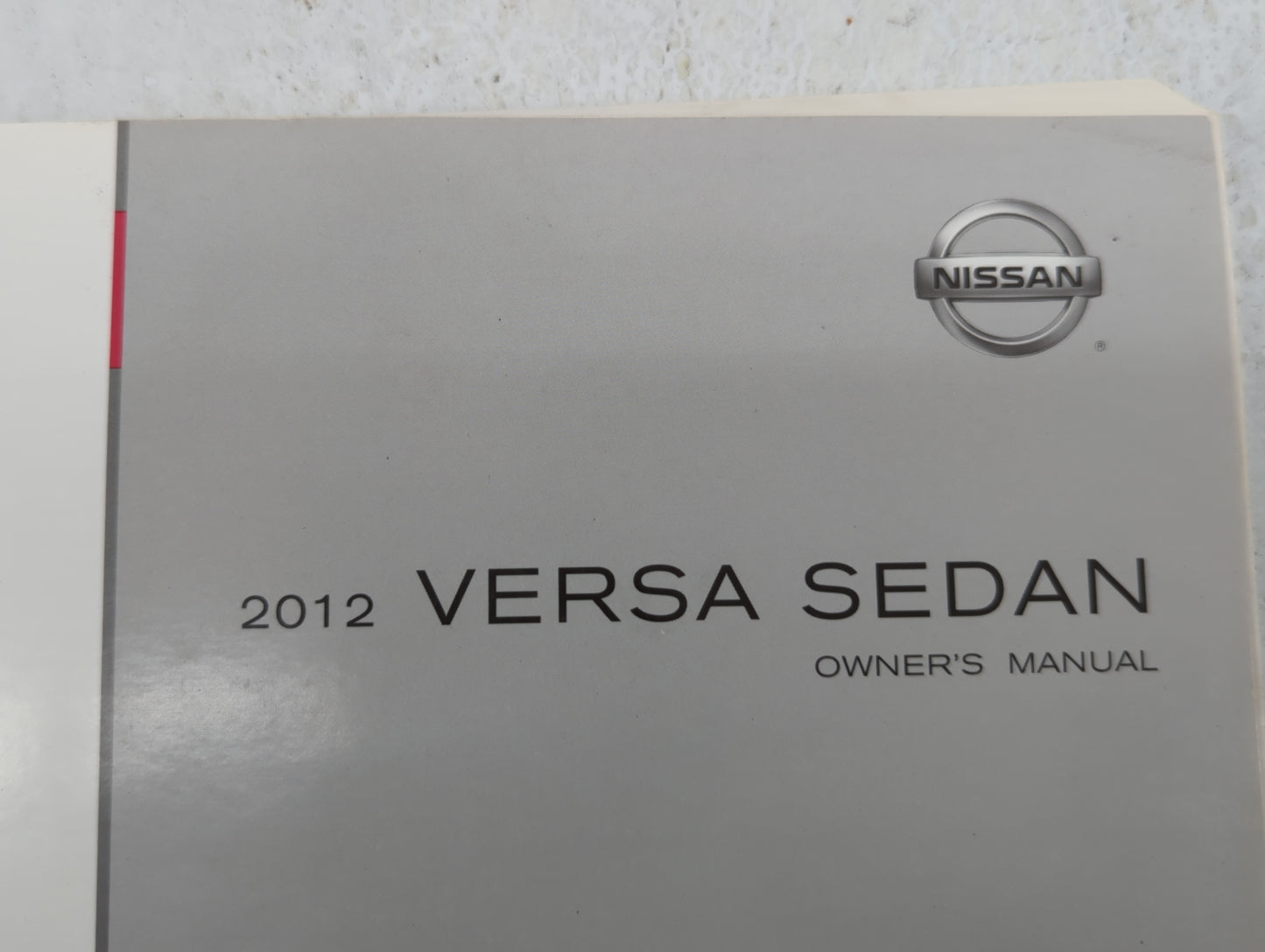 2012 Nissan Versa Owners Manual Book Guide OEM Used Auto Parts - Oemusedautoparts1.com