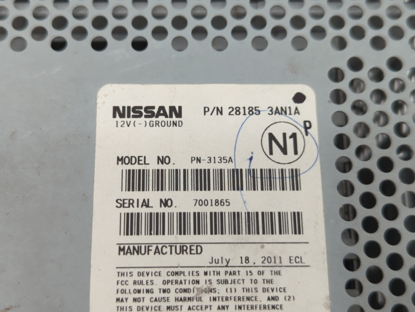 2012-2014 Nissan Versa Am Fm Cd Player Radio Receiver - Oemusedautoparts1.com