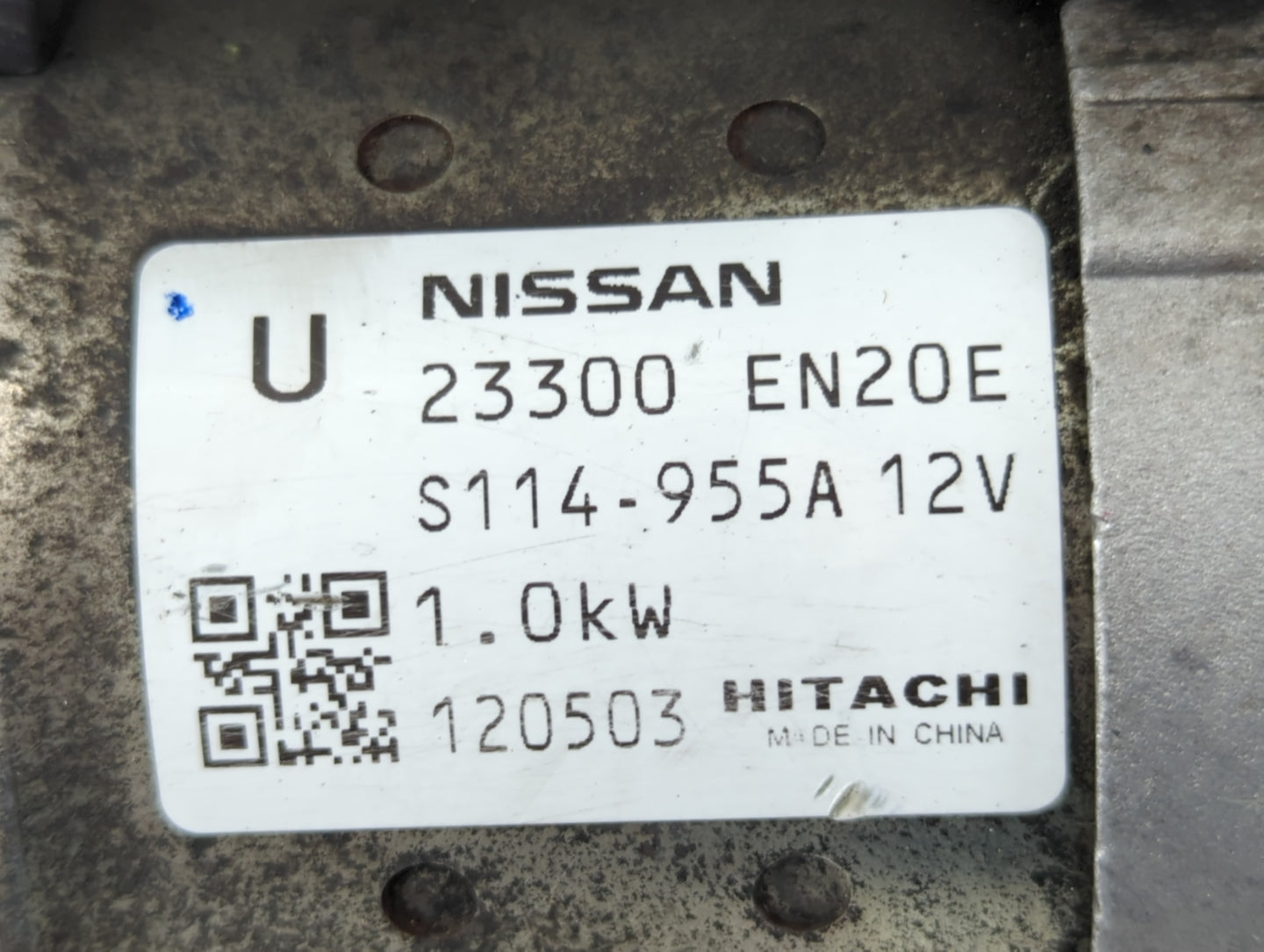 2010-2012 Nissan Versa Car Starter Motor Solenoid OEM P/N:23300 EN20E Fits Fits 2010 2011 2012 2013 OEM Used Auto Parts - Oe