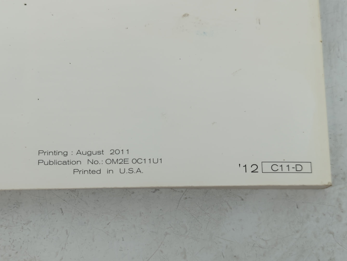 2012 Nissan Versa Owners Manual Book Guide P/N:OM2E 0C11U1 OEM Used Auto Parts - Oemusedautoparts1.com