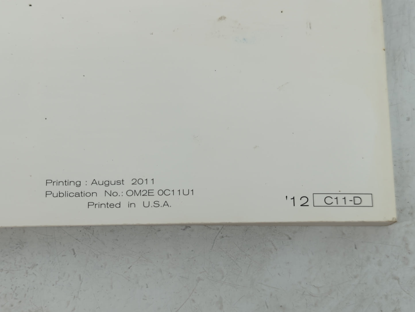 2012 Nissan Versa Owners Manual Book Guide P/N:OM2E 0C11U1 OEM Used Auto Parts - Oemusedautoparts1.com