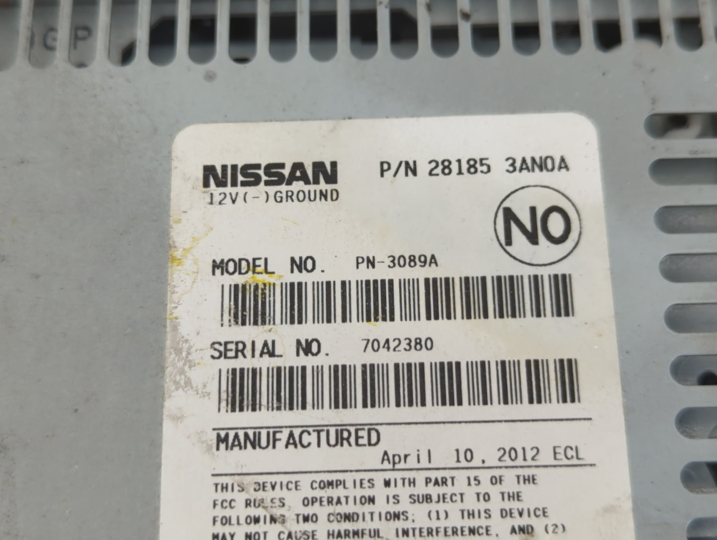 2012-2014 Nissan Versa Am Fm Cd Player Radio Receiver - Oemusedautoparts1.com