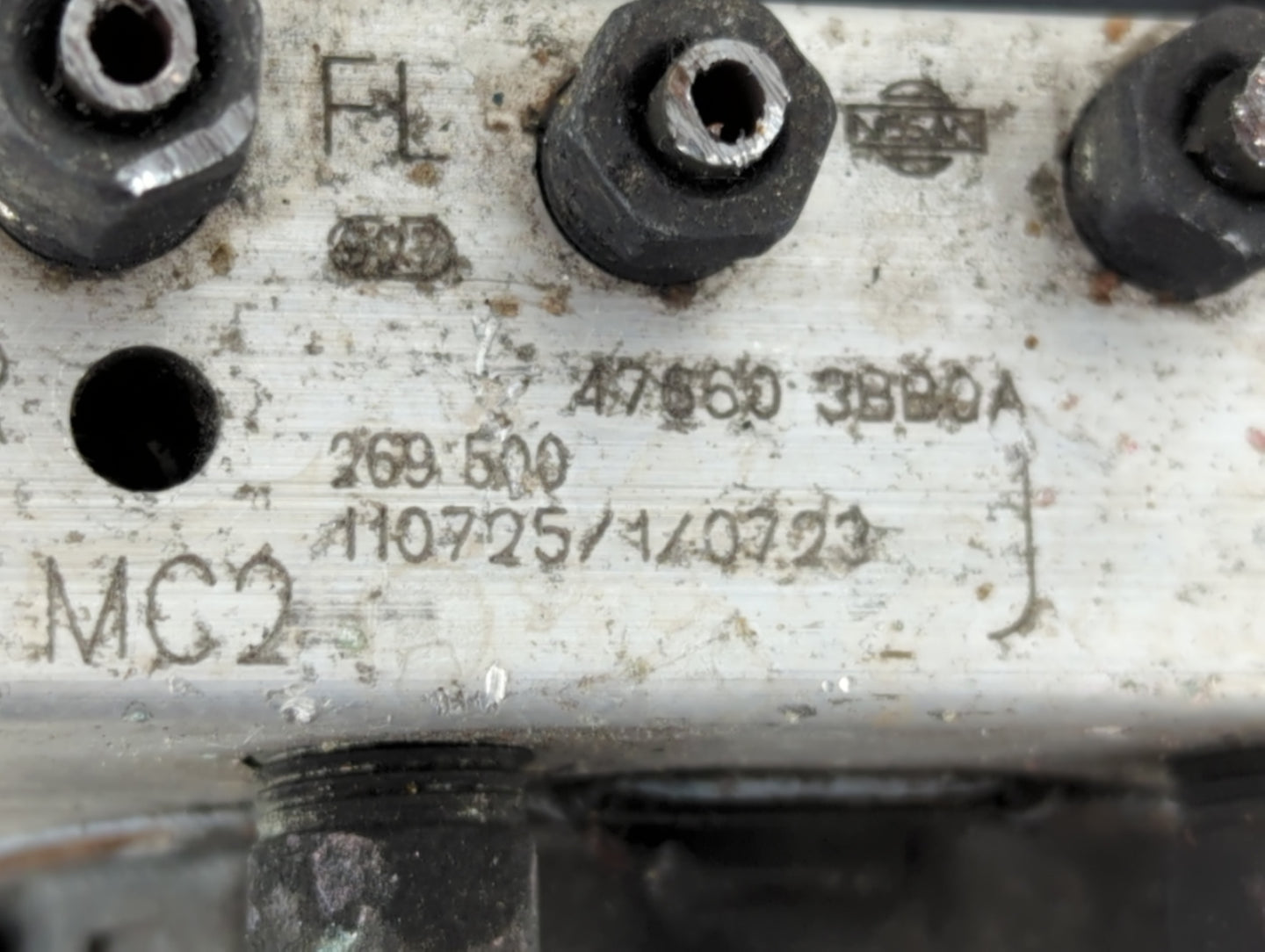 2012 Nissan Versa ABS Pump Control Module Replacement P/N:47660 3BB0A Fits OEM Used Auto Parts - Oemusedautoparts1.com