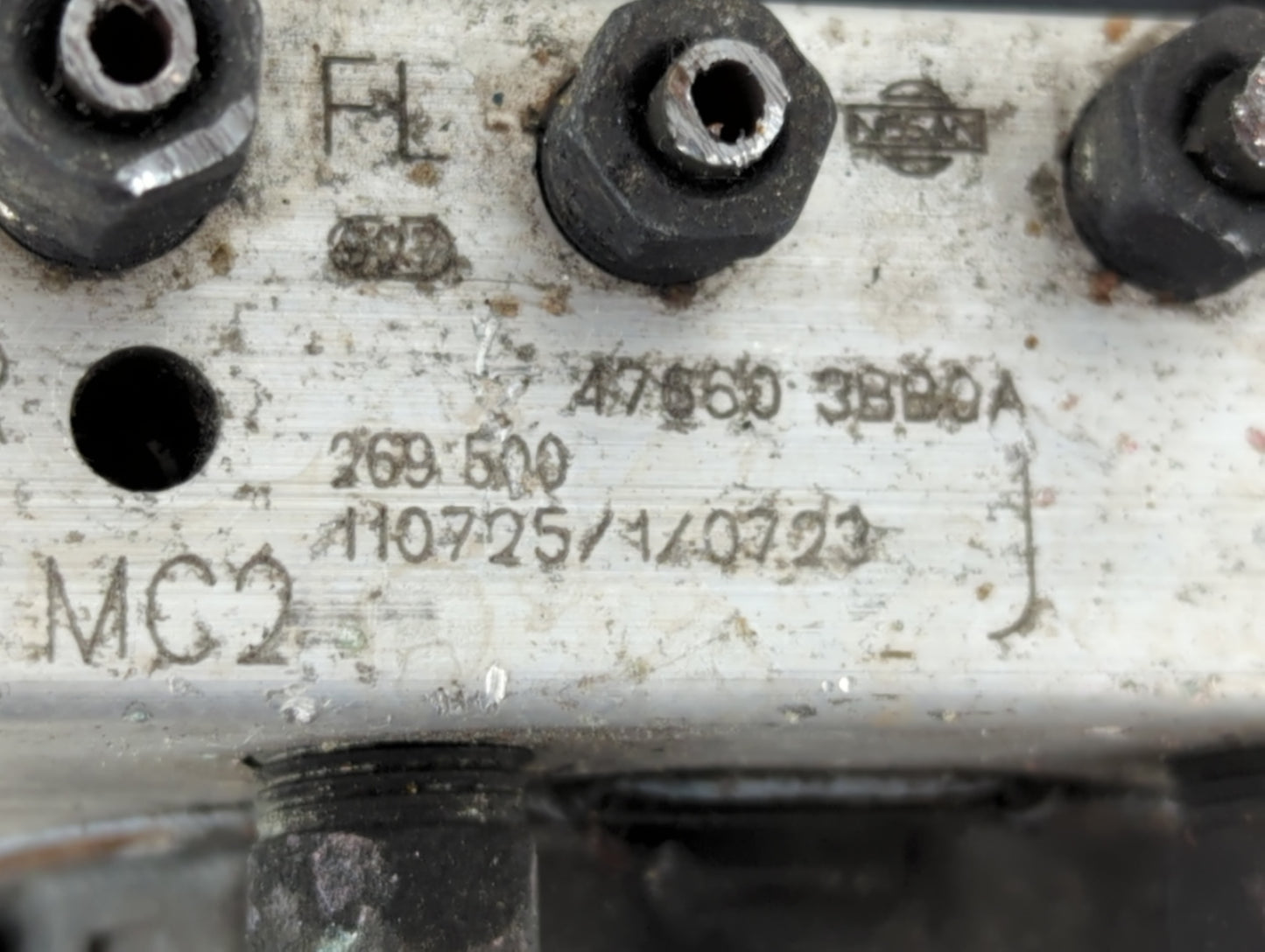 2012 Nissan Versa ABS Pump Control Module Replacement P/N:47660 3BB0A Fits OEM Used Auto Parts - Oemusedautoparts1.com