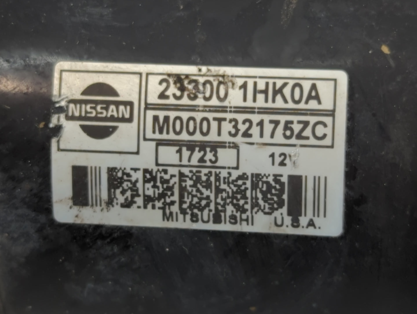 2012-2014 Nissan Versa Car Starter Motor Solenoid OEM P/N:23300 1HK0A Fits Fits 2012 2014 OEM Used Auto Parts - Oemusedautop
