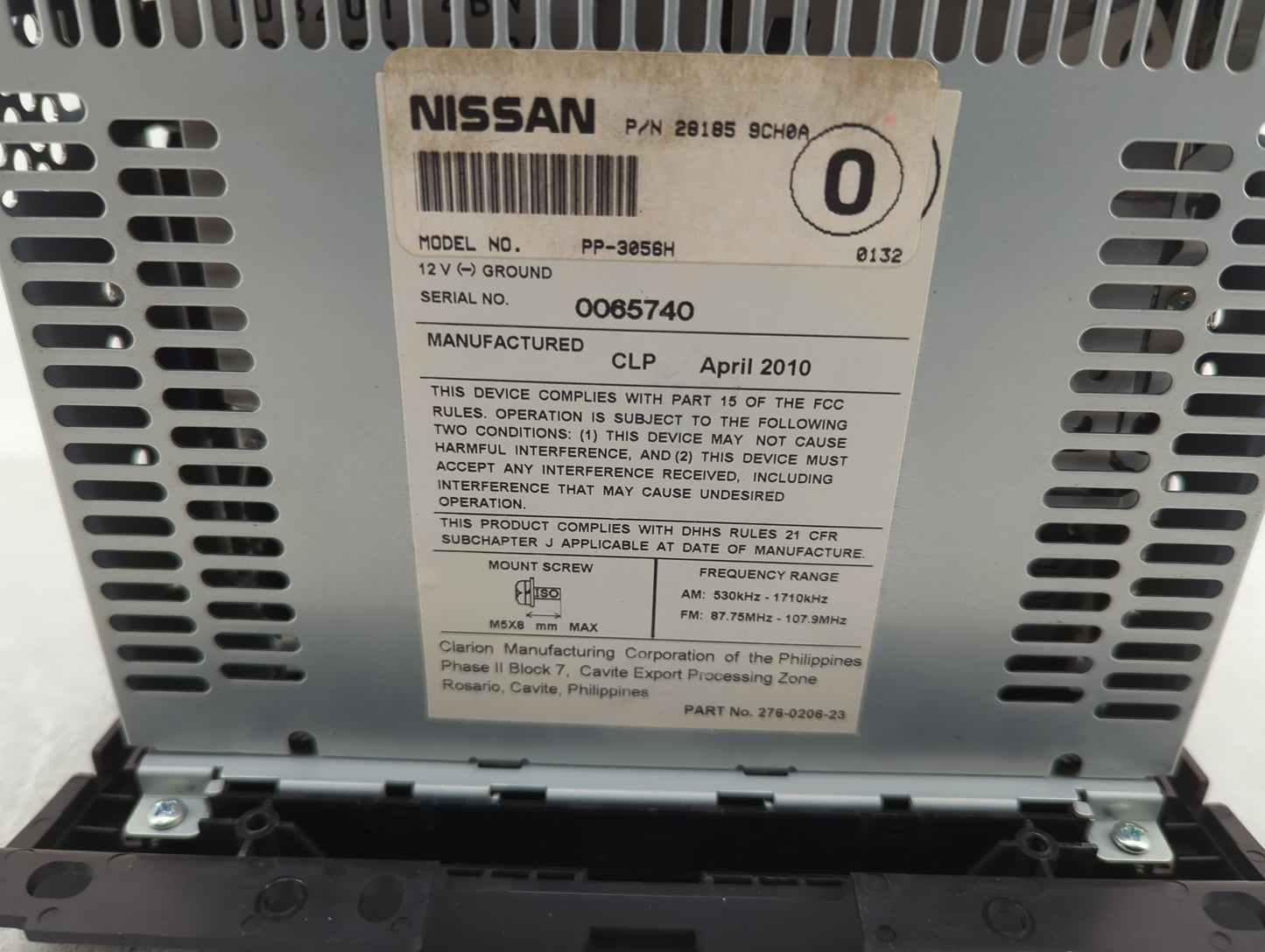 2009-2012 Nissan Xterra Radio AM FM Cd Player Receiver Replacement P/N:28185 9CH0A Fits Fits 2009 2010 2011 2012 OEM Used Au