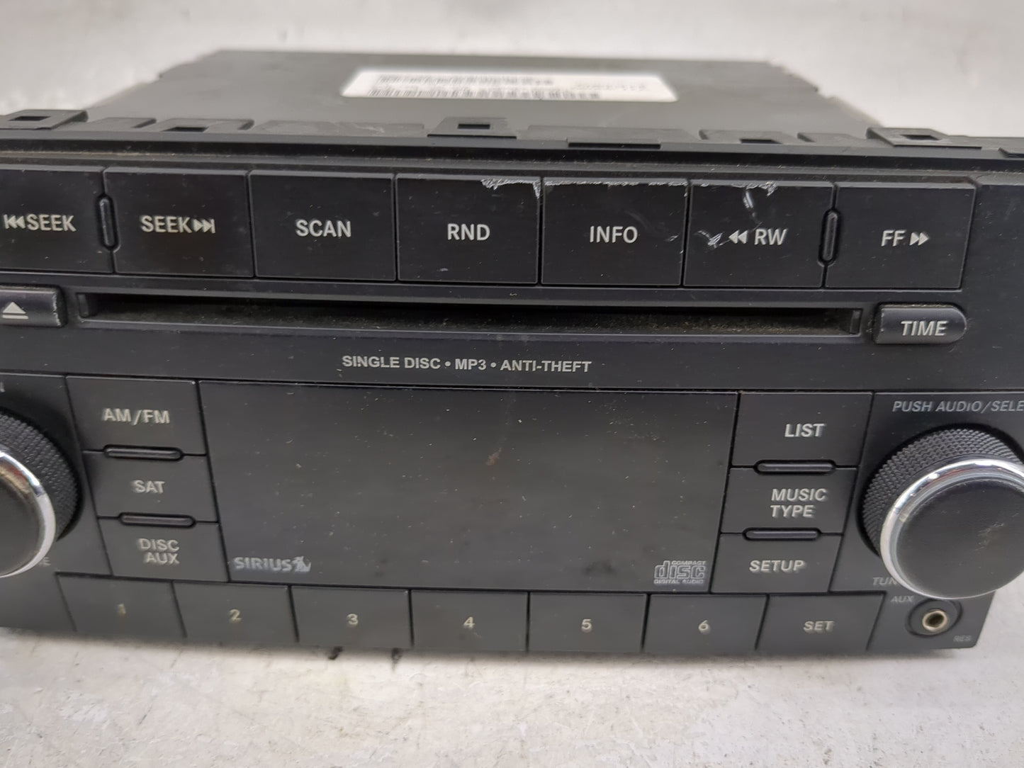 2012 Ram 1500 Radio AM FM Cd Player Receiver Replacement P/N:P05091164AB P05091164AB Fits OEM Used Auto Parts - Oemusedautop