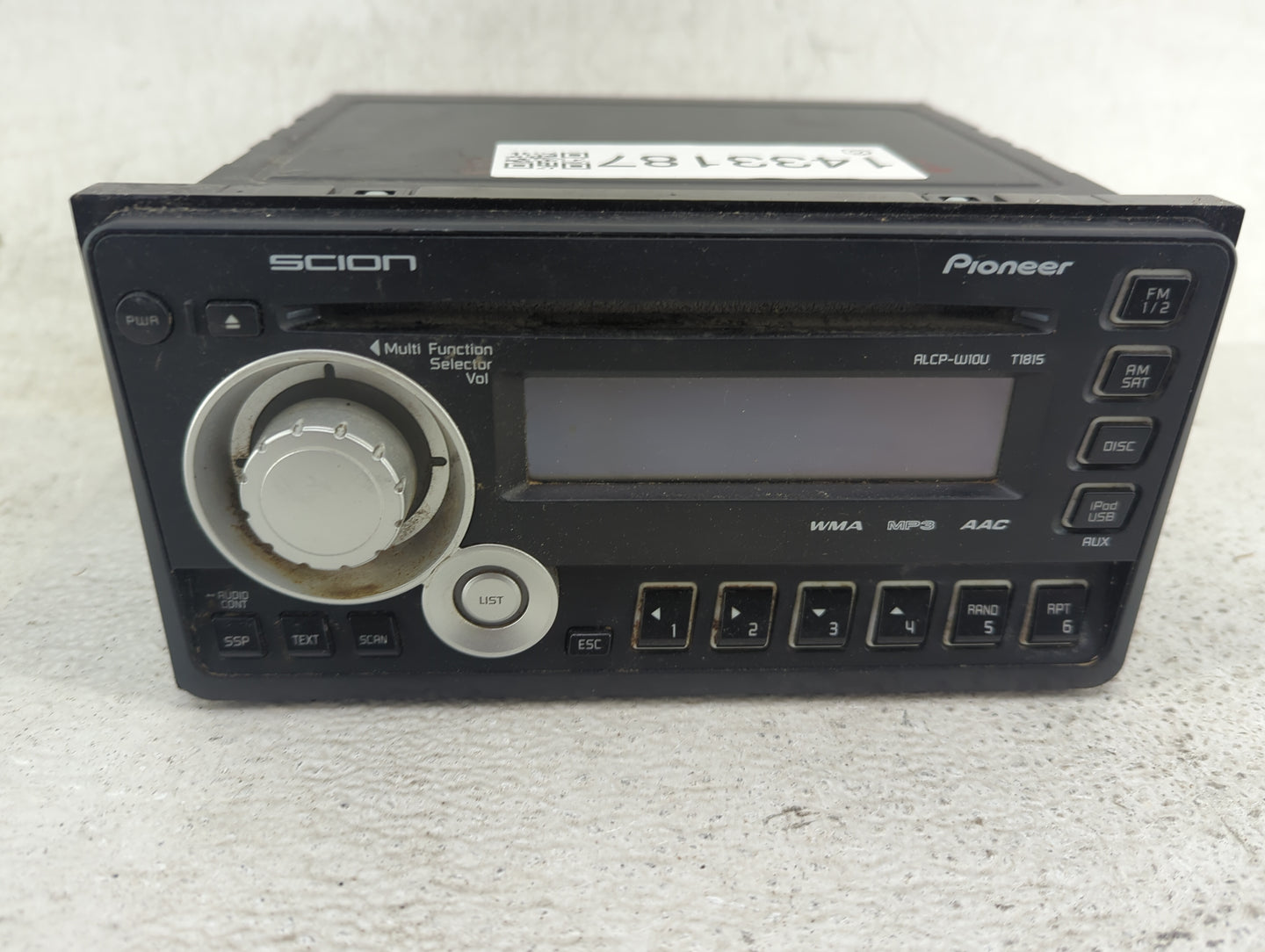 2011-2014 Scion Tc Radio AM FM Cd Player Receiver Replacement P/N:PT546-00111 Fits Fits 2011 2012 2013 2014 OEM Used Auto Pa