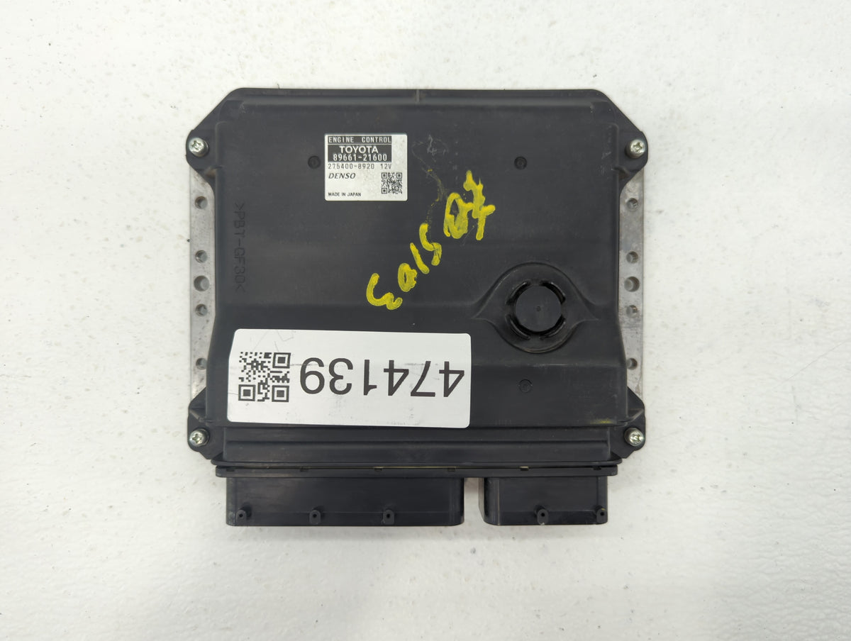 2011-2012 Scion Tc PCM Engine Control Computer ECU ECM PCU OEM P/N:89661-21530 89661-21600 Fits 2011 2012 OEM Used Auto Part