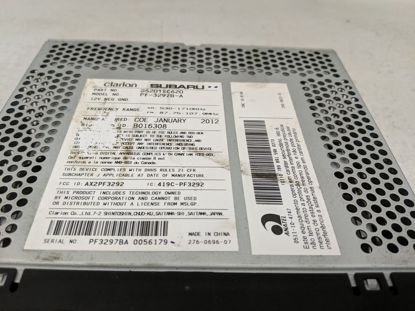 2012 Subaru Forester Radio AM FM Cd Player Receiver Replacement P/N:86201SC620 Fits OEM Used Auto Parts - Oemusedautoparts1.