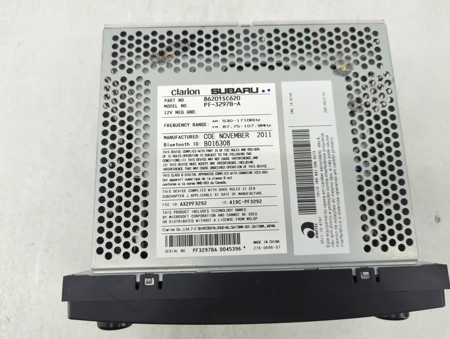 2012 Subaru Forester Radio AM FM Cd Player Receiver Replacement P/N:86201SC620 Fits OEM Used Auto Parts - Oemusedautoparts1.