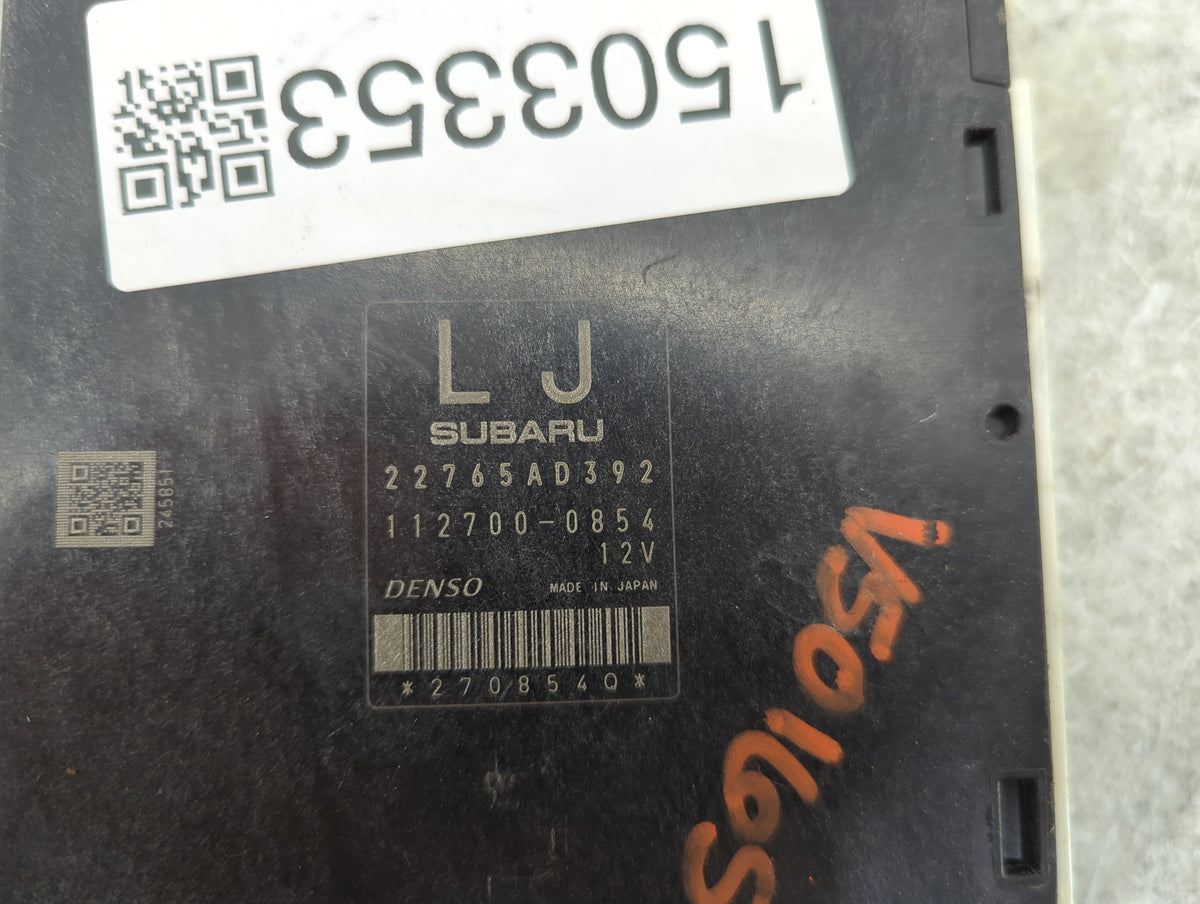 2012 Subaru Forester Body Control Module Bcm 22765ad392|112700-0854 - Oemusedautoparts1.com