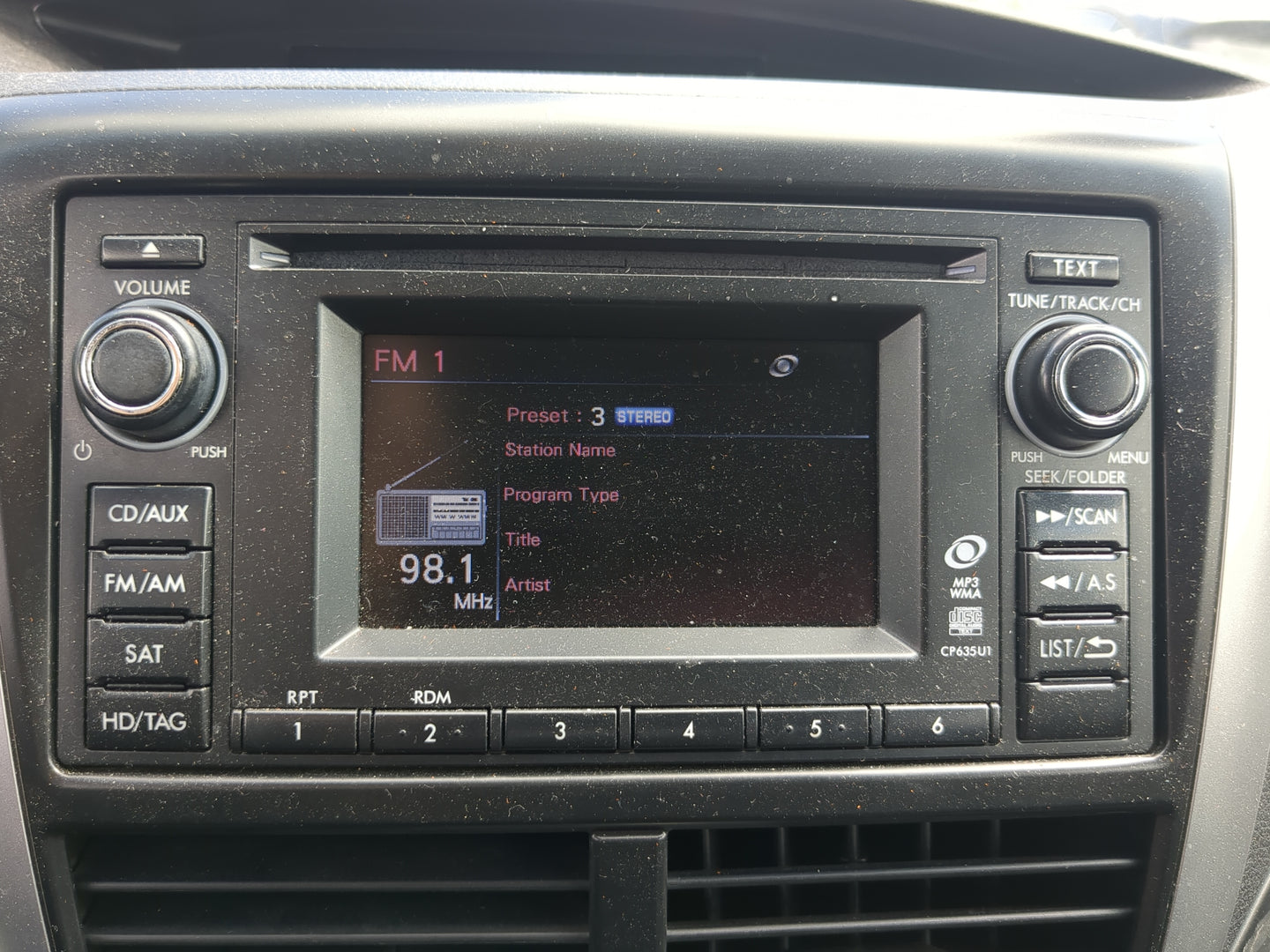 2012 Subaru Forester Radio AM FM Cd Player Receiver Replacement Fits OEM Used Auto Parts - Oemusedautoparts1.com
