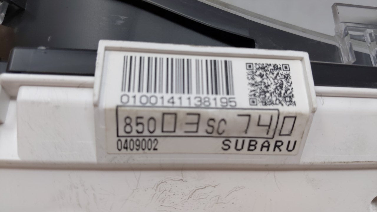 2012-2013 Subaru Forester Instrument Cluster Speedometer Gauges P/N:85003SC74 Fits Fits 2012 2013 OEM Used Auto Parts - Oemu
