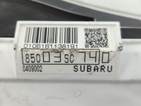 2012 Subaru Forester Instrument Cluster Speedometer Gauges P/N:85003SC740 Fits OEM Used Auto Parts - Oemusedautoparts1.com