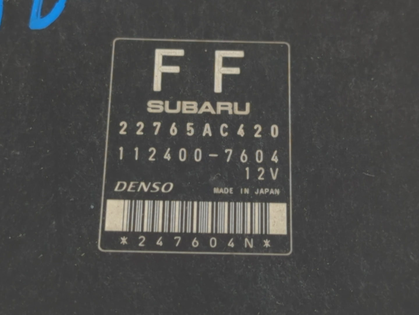 2012 Subaru Impreza PCM Engine Control Computer ECU ECM PCU OEM P/N:22765AC420 Fits OEM Used Auto Parts - Oemusedautoparts1.