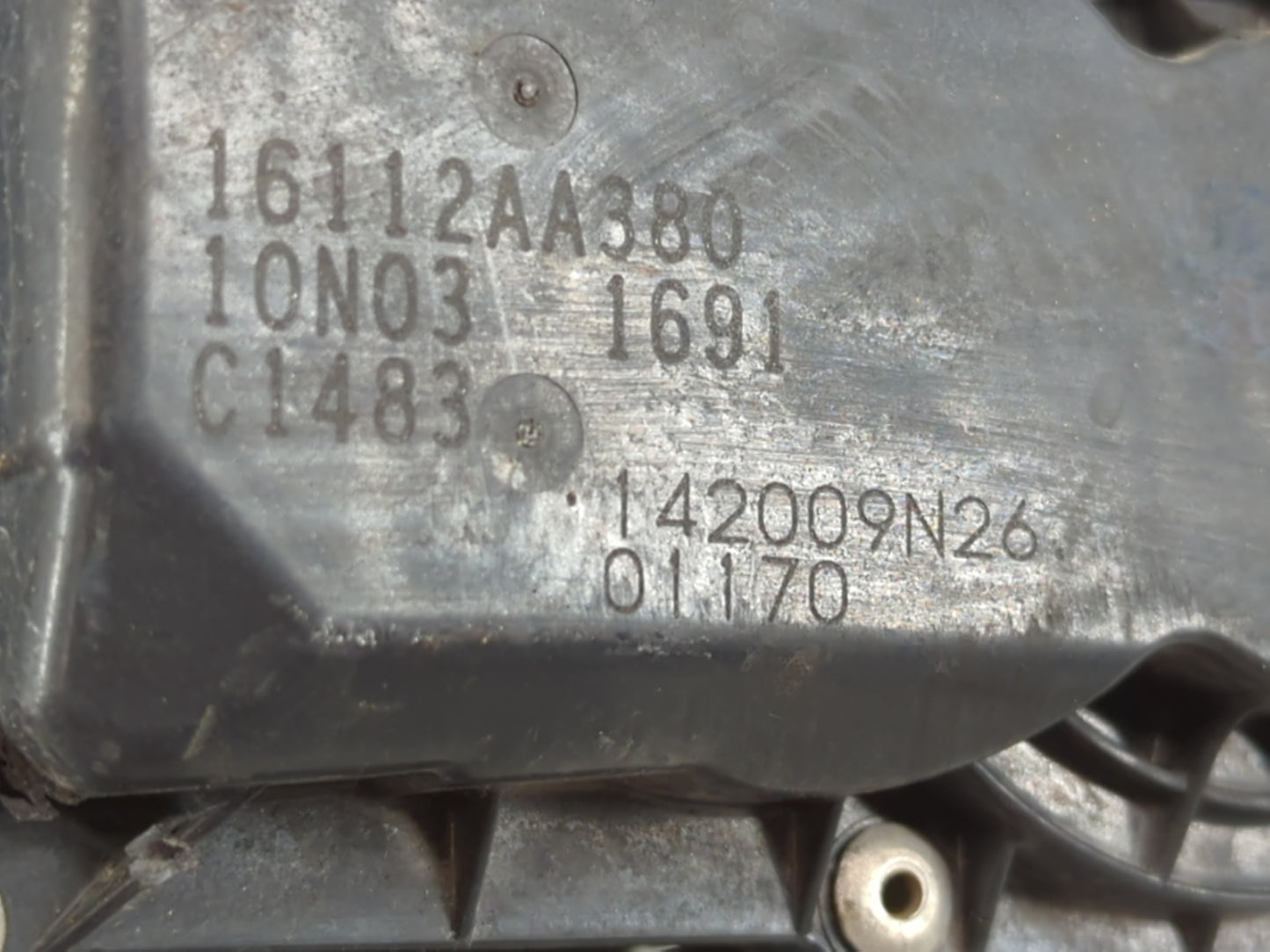 2012-2016 Subaru Impreza Throttle Body P/N:16112AA380 Fits Fits 2011 2012 2013 2014 2015 2016 2017 2018 OEM Used Auto Parts 