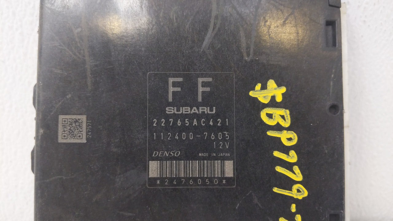 2012 Subaru Impreza PCM Engine Control Computer ECU ECM PCU OEM P/N:22765AC381 22765AC380, 22765AC421 Fits OEM Used Auto Par