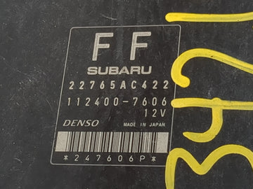 2012 Subaru Impreza PCM Engine Control Computer ECU ECM PCU OEM P/N:22765AC422 112400-7606 OEM Used Auto Parts