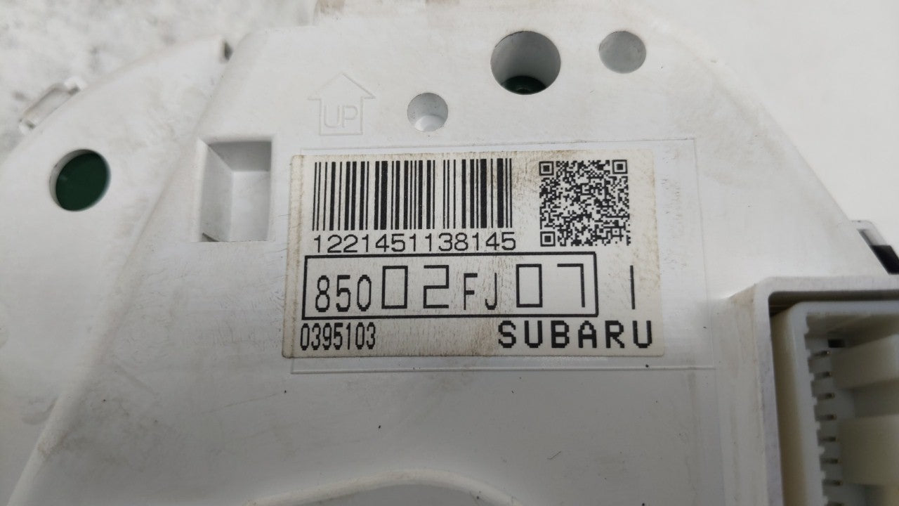 2012 Subaru Impreza Instrument Cluster Speedometer Gauges P/N:85002FJ071 85002FJ07 Fits OEM Used Auto Parts - Oemusedautopar