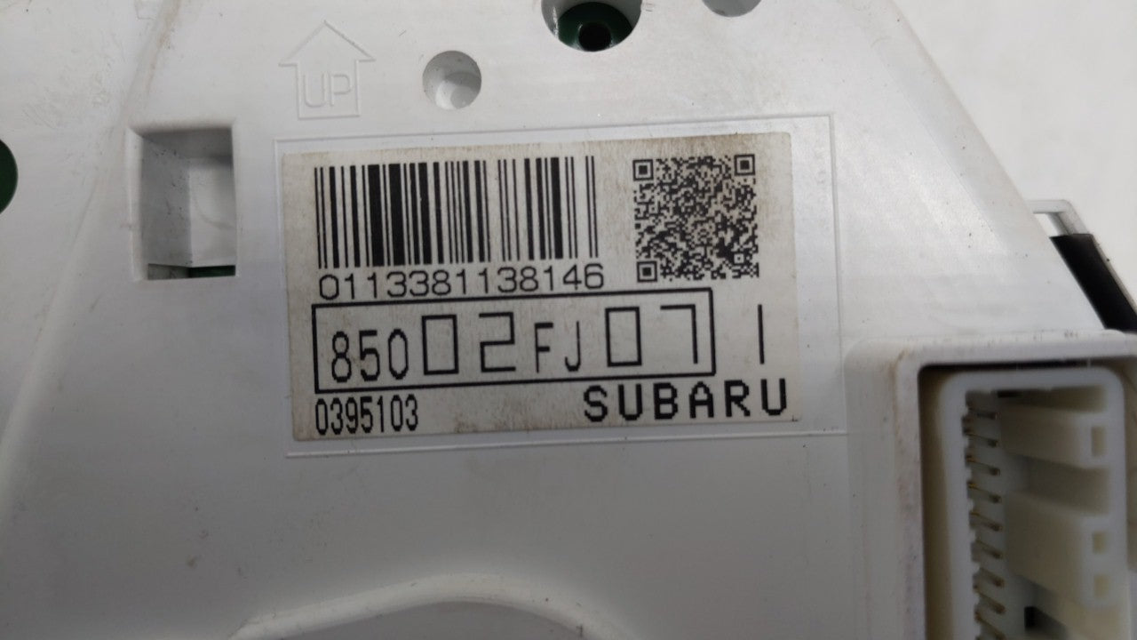 2012 Subaru Impreza Instrument Cluster Speedometer Gauges P/N:85002FJ071 85002FJ07 Fits OEM Used Auto Parts - Oemusedautopar