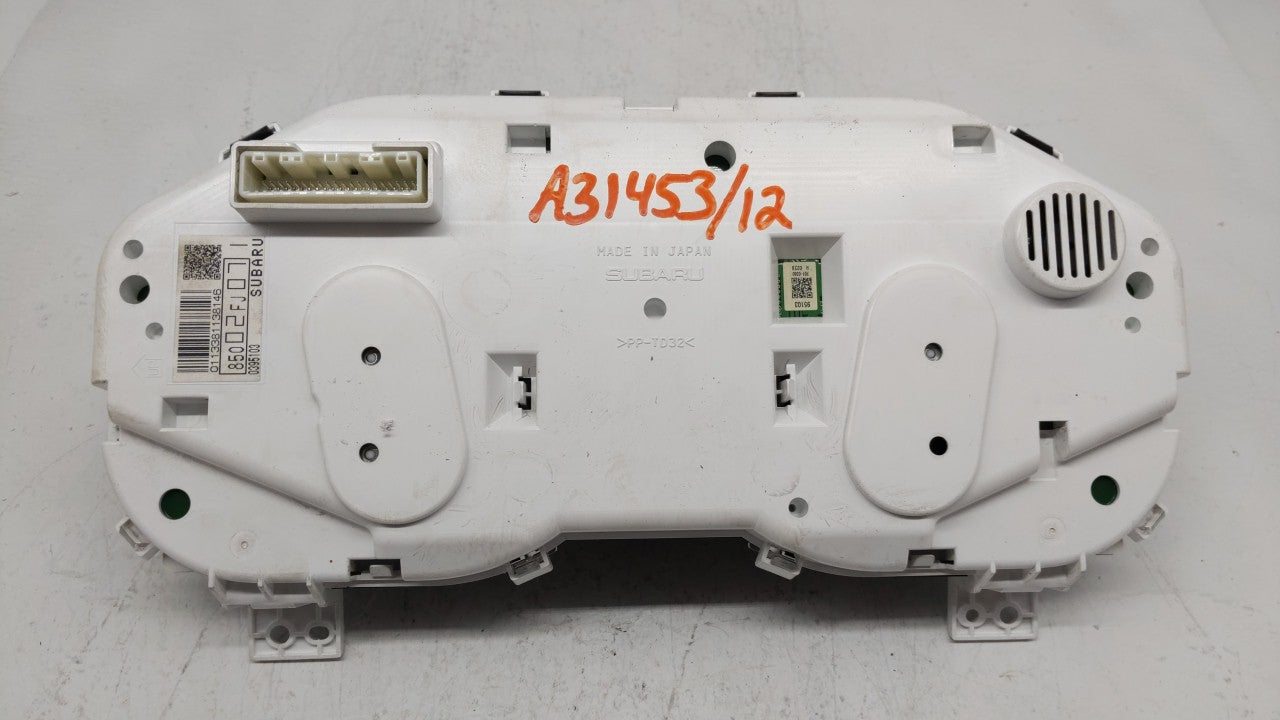 2012 Subaru Impreza Instrument Cluster Speedometer Gauges P/N:85002FJ071 85002FJ07 Fits OEM Used Auto Parts - Oemusedautopar
