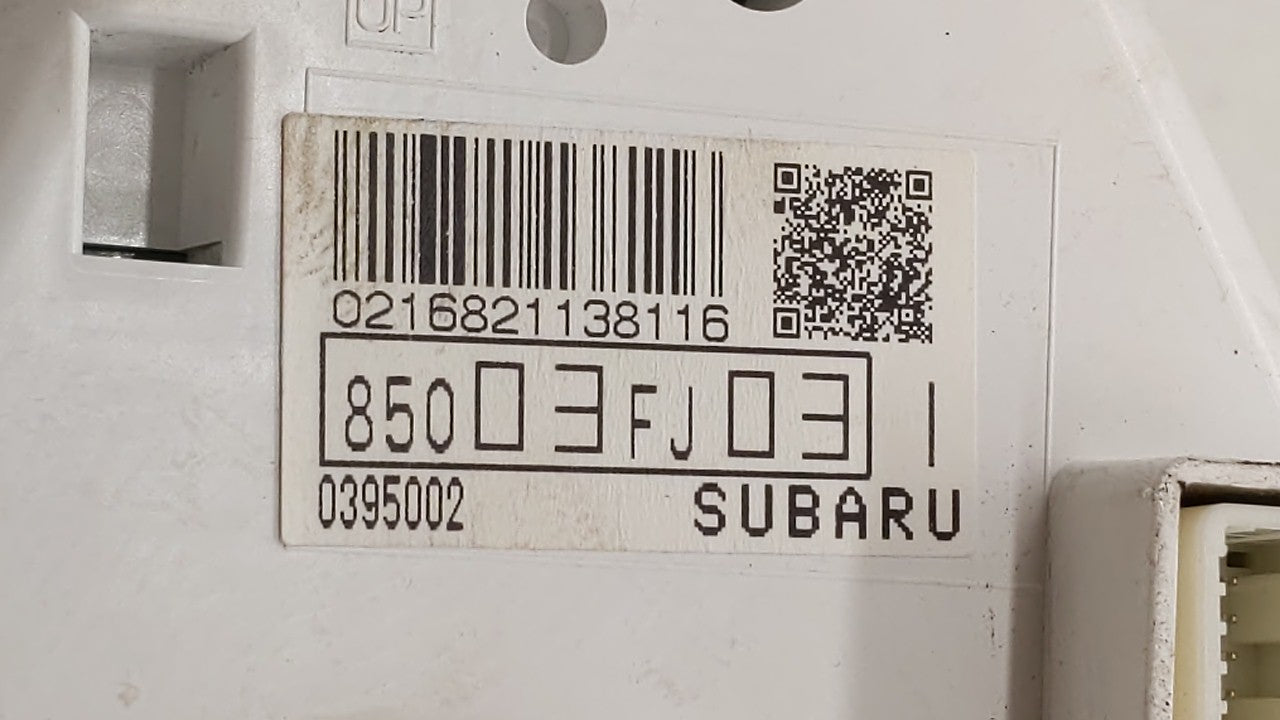 2012 Subaru Impreza Instrument Cluster Speedometer Gauges P/N:85003FJ031 85002FJ071 Fits OEM Used Auto Parts - Oemusedautopa