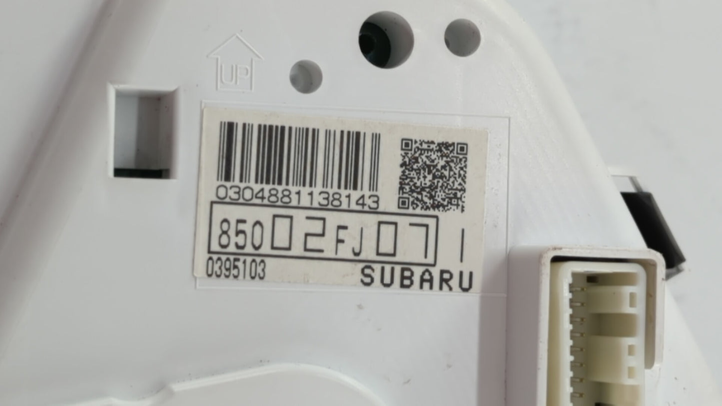 2012 Subaru Impreza Instrument Cluster Speedometer Gauges P/N:85002FJ071 85002FJ07 Fits OEM Used Auto Parts - Oemusedautopar
