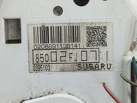 2012 Subaru Impreza Instrument Cluster Speedometer Gauges P/N:85002FJ071 85002FJ07 Miles: Fits OEM Used Auto Parts - Oemused