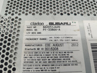 2012-2014 Subaru Impreza Am Fm Cd Player Radio Receiver - Oemusedautoparts1.com