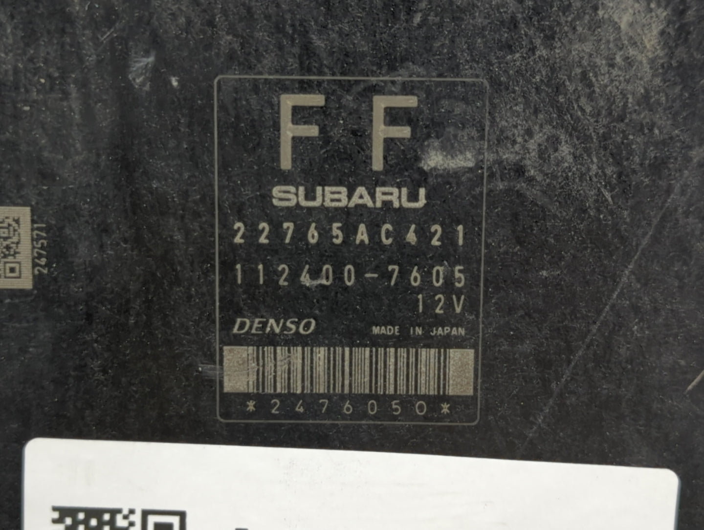 2012 Subaru Impreza PCM Engine Control Computer ECU ECM PCU OEM P/N:22765AC421 Fits OEM Used Auto Parts - Oemusedautoparts1.