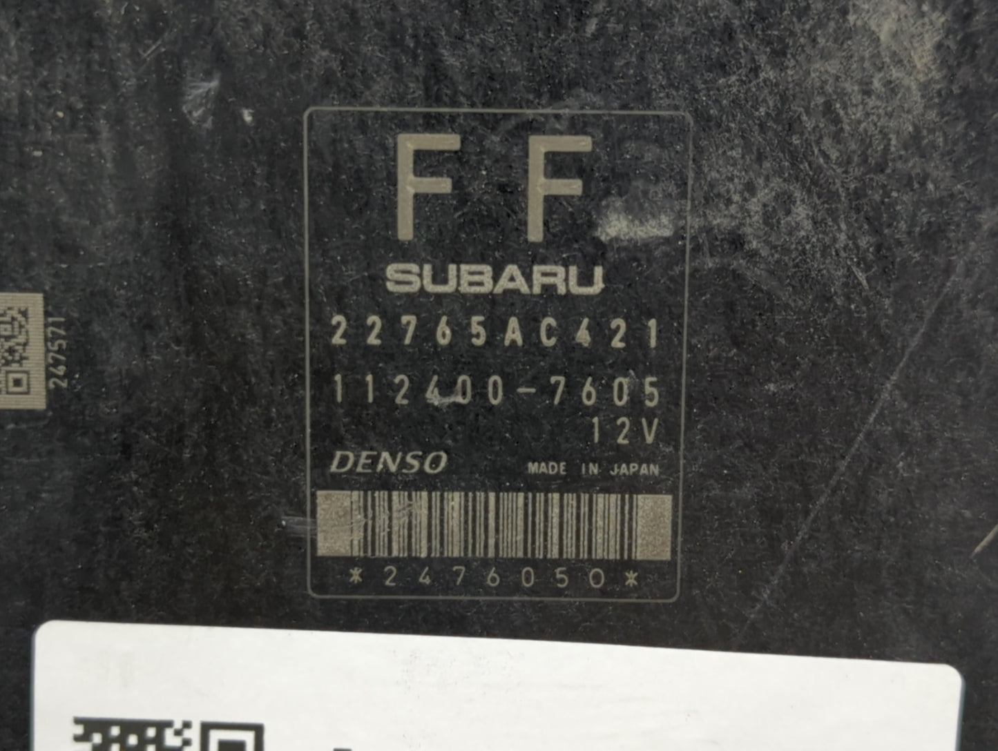 2012 Subaru Impreza PCM Engine Control Computer ECU ECM PCU OEM P/N:22765AC421 Fits OEM Used Auto Parts - Oemusedautoparts1.