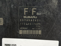 2012 Subaru Impreza PCM Engine Control Computer ECU ECM PCU OEM P/N:22765AC421 Fits OEM Used Auto Parts - Oemusedautoparts1.