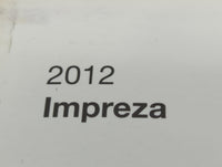 2012 Subaru Impreza Owners Manual Book Guide OEM Used Auto Parts - Oemusedautoparts1.com