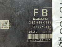 2012 Subaru Impreza PCM Engine Control Computer ECU ECM PCU OEM P/N:112400-7584 22765AC380, 22765AC381, 22765AC420 Fits OEM 