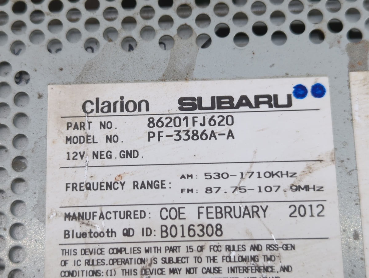 2012-2014 Subaru Impreza Am Fm Cd Player Radio Receiver 591105 - Oemusedautoparts1.com