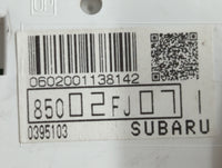 2012 Subaru Impreza Instrument Cluster Speedometer Gauges P/N:85002FJ07 Fits OEM Used Auto Parts - Oemusedautoparts1.com