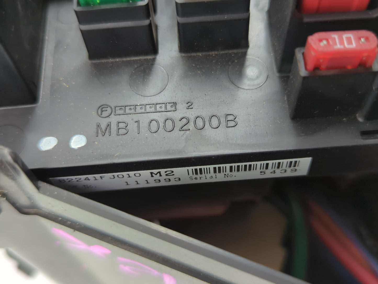 2012-2014 Subaru Impreza Fusebox Fuse Box Panel Relay Module P/N:B22441F J010 M2 MB100200B Fits Fits 2012 2013 2014 OEM Used