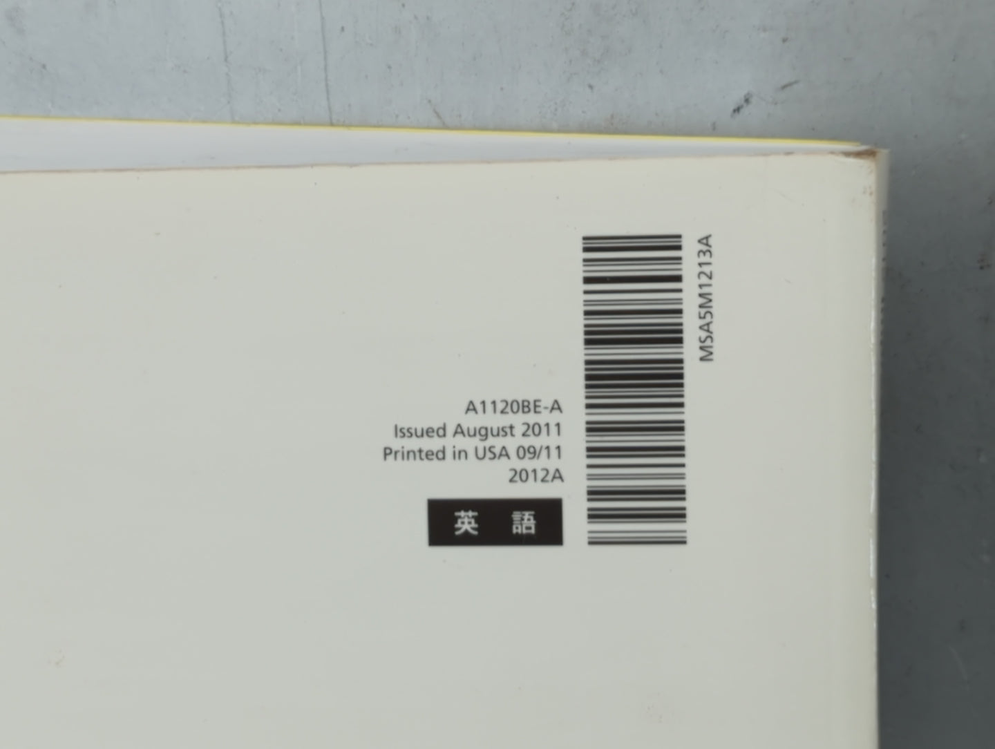 2012 Subaru Impreza Owners Manual Book Guide P/N:A1120BE-A OEM Used Auto Parts - Oemusedautoparts1.com