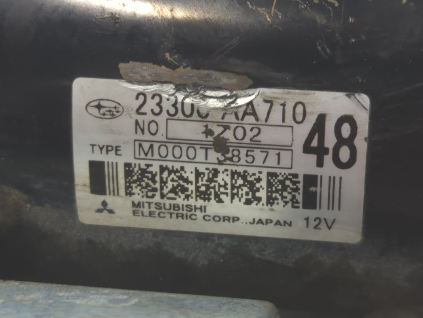 2012-2016 Subaru Impreza Car Starter Motor Solenoid OEM P/N:23300 AA710 Fits OEM Used Auto Parts - Oemusedautoparts1.com